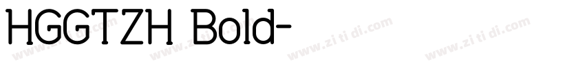 HGGTZH Bold字体转换